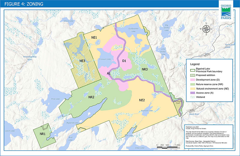 Proposed Zoning Bigwind Lake Provincial Park